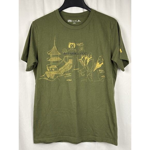 UNIQLO x Andy Warhol Kyoto UT 2022 Graphic T Shirt Green Adult Size Large - Picture 1 of 5